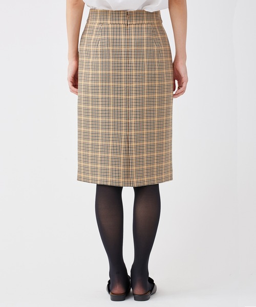 KASHIYAMA（カシヤマ）の「＜ウォッシャブル＞ウルコ チェックスリムタイトスカート（スカート・レディース・ベージュ系その他/ブラウン系その他・マルチサイズ）」の11枚目の写真