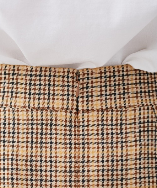 KASHIYAMA（カシヤマ）の「＜ウォッシャブル＞ウルコ チェックスリムタイトスカート（スカート・レディース・ベージュ系その他/ブラウン系その他・マルチサイズ）」の12枚目の写真