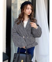 RESEXXY | ヘリンボーンコクーンコート(その他アウター)