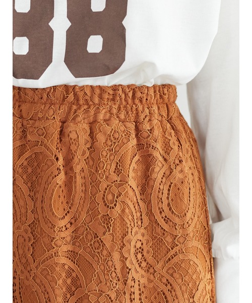 Green　Parks（グリーンパークス）の「レースタイトロングスカート＊（スカート・レディース・ブラウン/オレンジ/ブルー・FREE）」の16枚目の写真