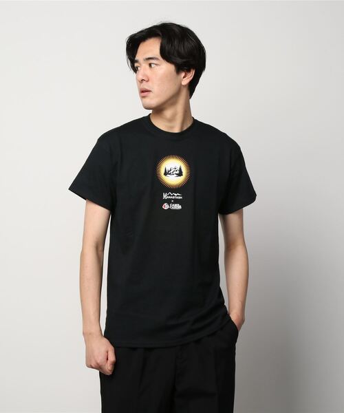 MANASTASH(マナスタッシュ)の「MANASTASH/マナスタッシュ PERFECT IN NATURE TEE for CAMP and CABINS キャンプ&キャビンズ 那須高原 キャンプ場(Tシャツ/カットソー・メンズ・ホワイト/ブラック・MEDIUM/LARGE/X-LARGE)」の3枚目の写真