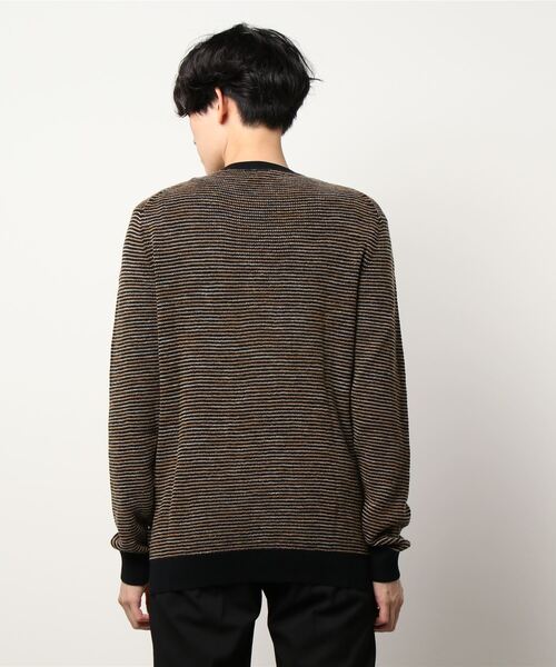 SISLEY(シスレー)の「総柄ラウンドネックニット・セーター(ニット/セーター・メンズ・ネイビー/ダークグレー・SMALL/MEDIUM/LARGE)」の4枚目の写真