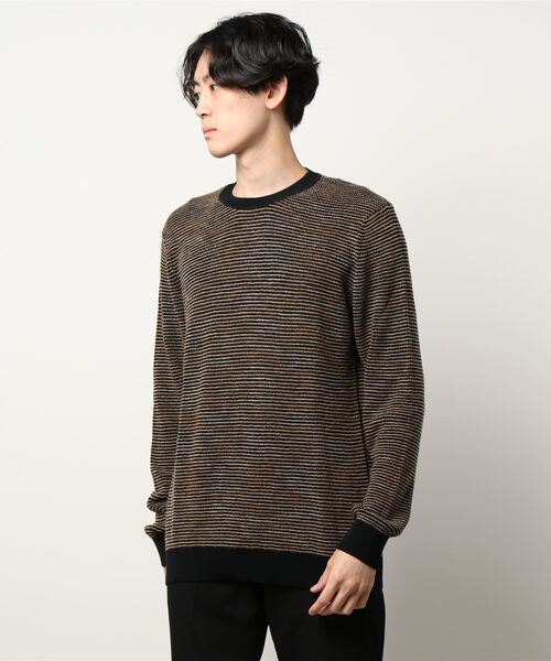 SISLEY(シスレー)の「総柄ラウンドネックニット・セーター(ニット/セーター・メンズ・ネイビー/ダークグレー・SMALL/MEDIUM/LARGE)」の15枚目の写真