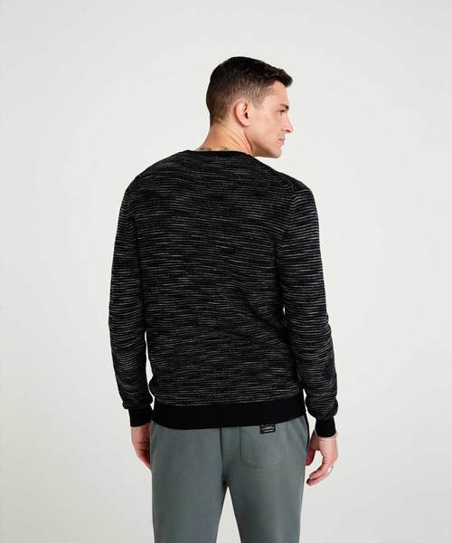 SISLEY(シスレー)の「総柄ラウンドネックニット・セーター(ニット/セーター・メンズ・ネイビー/ダークグレー・SMALL/MEDIUM/LARGE)」の11枚目の写真