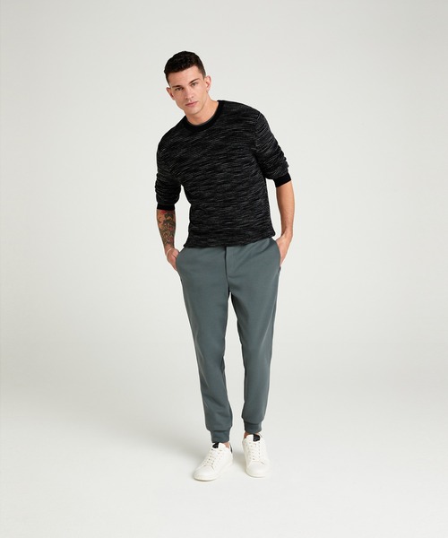 SISLEY(シスレー)の「総柄ラウンドネックニット・セーター(ニット/セーター・メンズ・ネイビー/ダークグレー・SMALL/MEDIUM/LARGE)」の12枚目の写真