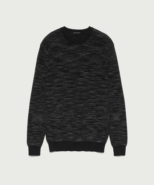 SISLEY(シスレー)の「総柄ラウンドネックニット・セーター(ニット/セーター・メンズ・ネイビー/ダークグレー・SMALL/MEDIUM/LARGE)」の14枚目の写真