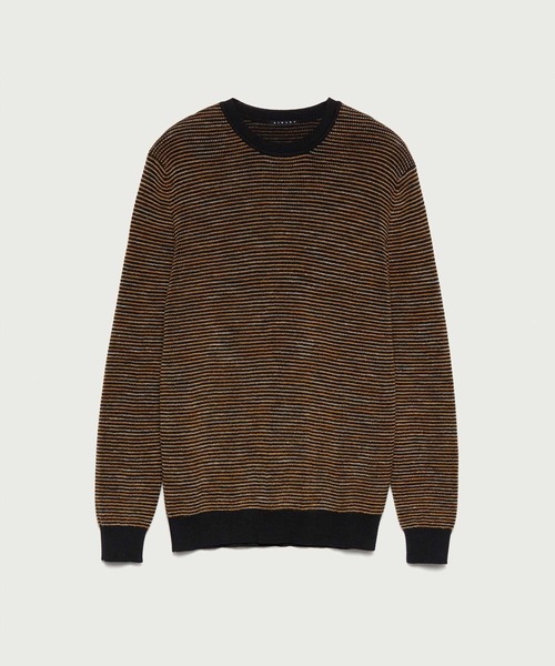SISLEY(シスレー)の「総柄ラウンドネックニット・セーター(ニット/セーター・メンズ・ネイビー/ダークグレー・SMALL/MEDIUM/LARGE)」の9枚目の写真