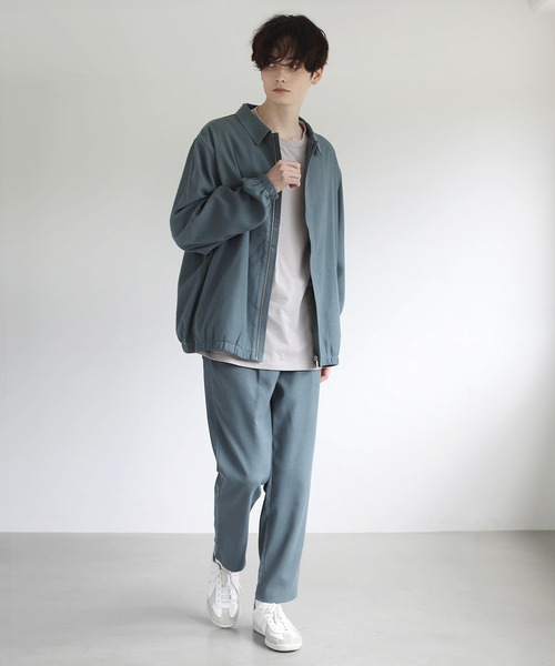 3点セット シャギーポリトロビッグシルエットジップブルゾン & 長袖