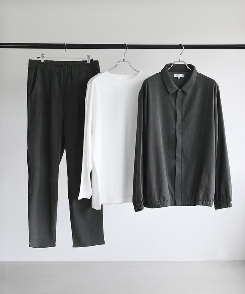 3点セット シャギーポリトロビッグシルエットジップブルゾン & 長袖