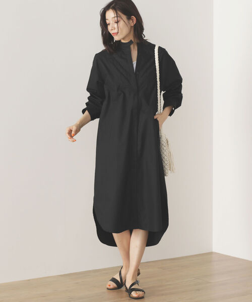 BEAMS HEART（ビームスハート）の「BEAMS HEART / キルティングヨーク ワンピース（ワンピース・レディース・ブラック/オフホワイト/オリーブ・FREE）」の4枚目の写真