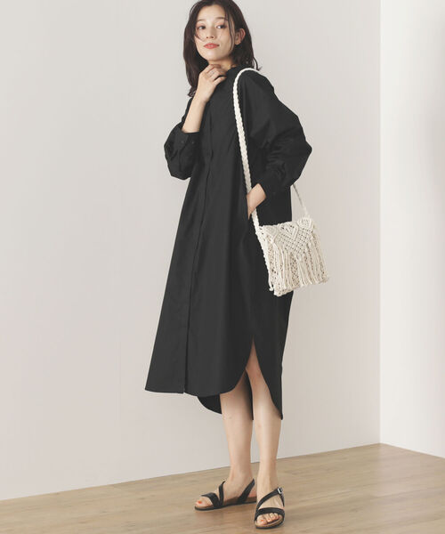 BEAMS HEART（ビームスハート）の「BEAMS HEART / キルティングヨーク ワンピース（ワンピース・レディース・ブラック/オフホワイト/オリーブ・FREE）」の6枚目の写真