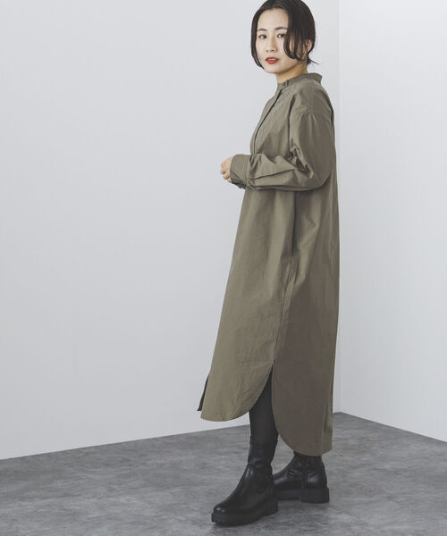 BEAMS HEART（ビームスハート）の「BEAMS HEART / キルティングヨーク ワンピース（ワンピース・レディース・ブラック/オフホワイト/オリーブ・FREE）」の7枚目の写真