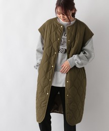 GLOBAL WORK | キルティングロングベスト/228799(その他アウター)