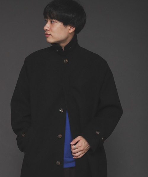 SENSE OF PLACE by URBAN RESEARCH（センスオブプレイスバイアーバンリサーチ）の「『ユニセックス』バルマカーンルーズコート（ステンカラーコート・メンズ・ブラック/ベージュ/カーキ/ミント/チャコールグレー/ブラック系その他・MEDIUM/LARGE）」の17枚目の写真