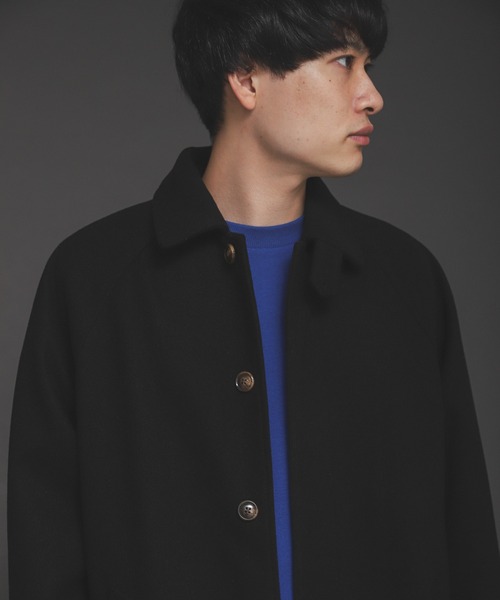 SENSE OF PLACE by URBAN RESEARCH（センスオブプレイスバイアーバンリサーチ）の「『ユニセックス』バルマカーンルーズコート（ステンカラーコート・メンズ・ブラック/ベージュ/カーキ/ミント/チャコールグレー/ブラック系その他・MEDIUM/LARGE）」の12枚目の写真