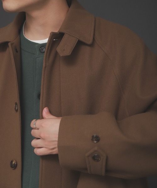 SENSE OF PLACE by URBAN RESEARCH（センスオブプレイスバイアーバンリサーチ）の「『ユニセックス』バルマカーンルーズコート（ステンカラーコート・メンズ・ブラック/ベージュ/カーキ/ミント/チャコールグレー/ブラック系その他・MEDIUM/LARGE）」の13枚目の写真