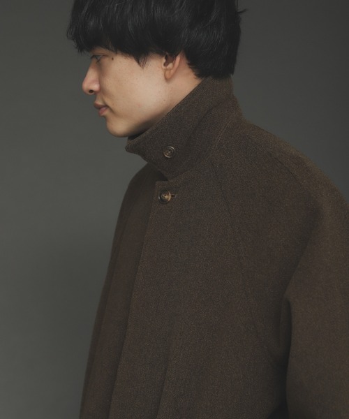 SENSE OF PLACE by URBAN RESEARCH（センスオブプレイスバイアーバンリサーチ）の「『ユニセックス』バルマカーンルーズコート（ステンカラーコート・メンズ・ブラック/ベージュ/カーキ/ミント/チャコールグレー/ブラック系その他・MEDIUM/LARGE）」の9枚目の写真