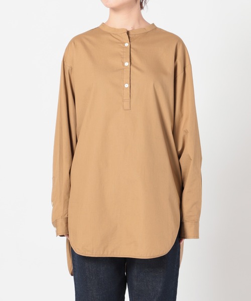 SLOBE IENA（スローブイエナ）の「ブロードギャザーノーカラーシャツ【手洗い可能】◆（シャツ/ブラウス・レディース・ホワイト/ブラック/キャメル・FREE）」の17枚目の写真