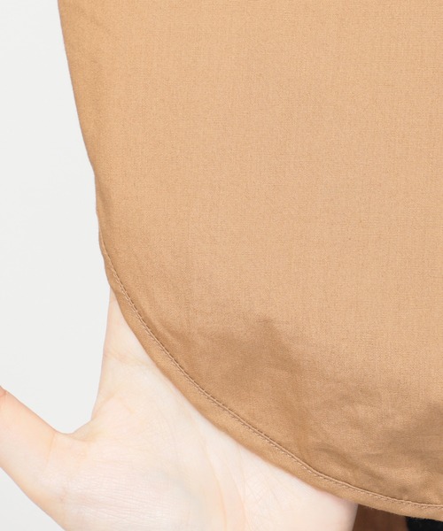 SLOBE IENA（スローブイエナ）の「ブロードギャザーノーカラーシャツ【手洗い可能】◆（シャツ/ブラウス・レディース・ホワイト/ブラック/キャメル・FREE）」の8枚目の写真