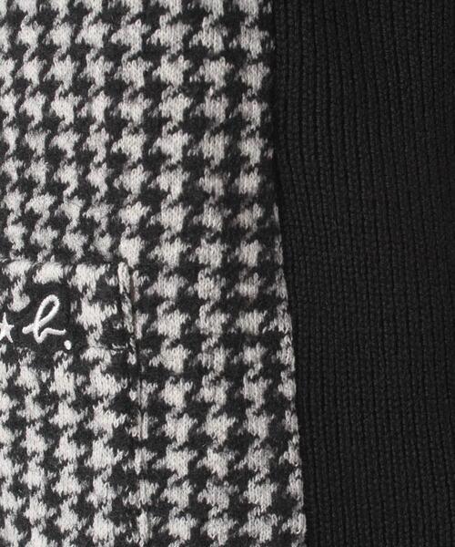 agnes b.（アニエスベー）の「JGB8 VESTE 千鳥格子ニットジャケット（ノーカラージャケット・レディース・ブラック・2/3/1）」の13枚目の写真