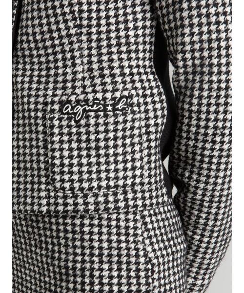 agnes b.（アニエスベー）の「JGB8 VESTE 千鳥格子ニットジャケット（ノーカラージャケット・レディース・ブラック・2/3/1）」の17枚目の写真