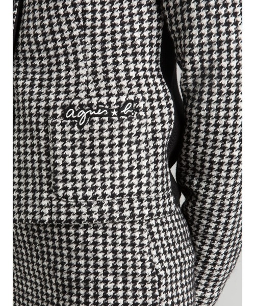 agnes b.（アニエスベー）の「JGB8 VESTE 千鳥格子ニットジャケット（ノーカラージャケット・レディース・ブラック・2/3/1）」の8枚目の写真