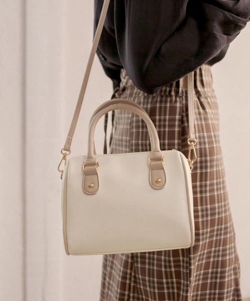 OLIVE des OLIVE（オリーブデオリーブ）の「ボストンバッグ（ショルダーバッグ・レディース・ブラウン/ベージュ/ダークベージュ/ダークブラウン/オフホワイト・FREE）」の21枚目の写真