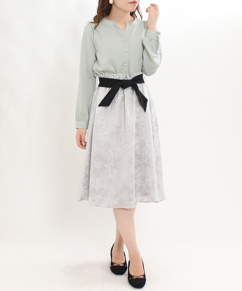 TRUDEA(トルディア)の「防シワ加工パールボタンスキッパーブラウス(シャツ/ブラウス・レディース・ホワイト/ミント・SMALL/MEDIUM/LARGE)」の14枚目の写真