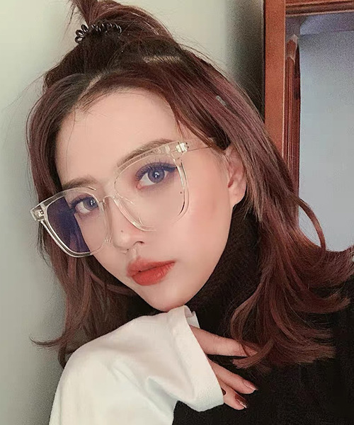 c.u.l（シーユーエル）の「【c.u.l】ユニセックス ビッグフレームメガネ 伊達メガネ cula278（メガネ・レディース・グレー/ブラック/ブラウン/クリア・FREE）」の4枚目の写真