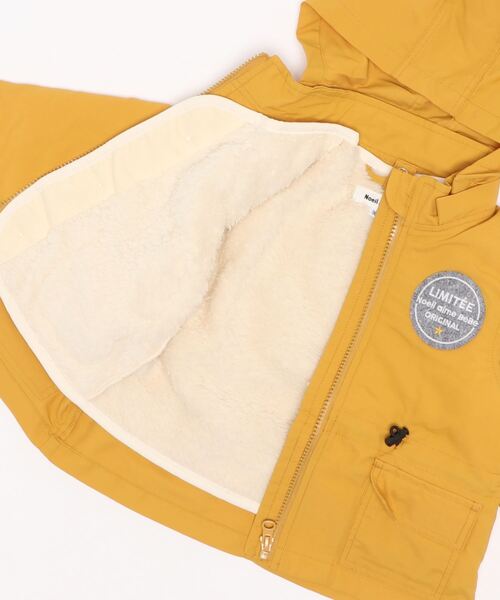Noeil aime BeBe(ノイユエイムベベ)の「Noeil aime BeBe/【 3WAY 】 もこもこ ボア ライナー付き タフタ ジャケット (90~130cm)(ナイロンジャケット・キッズ・グリーン/イエロー・100/120/130/90/110)」の7枚目の写真