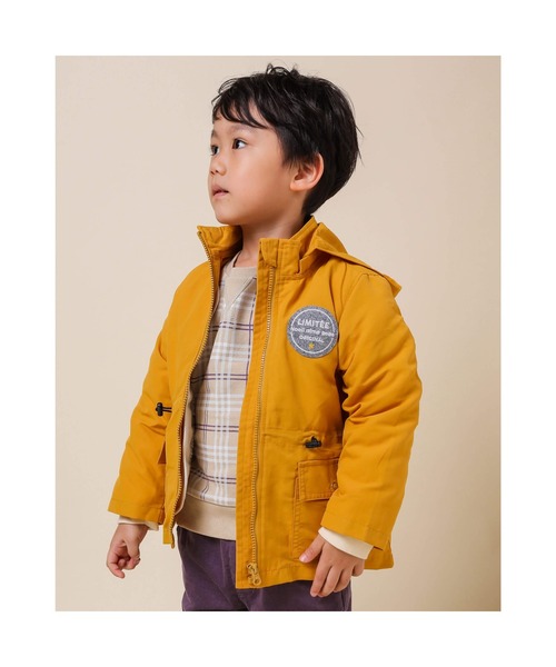 Noeil aime BeBe(ノイユエイムベベ)の「Noeil aime BeBe/【 3WAY 】 もこもこ ボア ライナー付き タフタ ジャケット (90~130cm)(ナイロンジャケット・キッズ・グリーン/イエロー・100/120/130/90/110)」の11枚目の写真