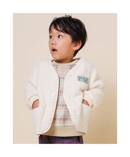 Noeil aime BeBe(ノイユエイムベベ)の「Noeil aime BeBe/【 3WAY 】 もこもこ ボア ライナー付き タフタ ジャケット (90~130cm)(ナイロンジャケット・キッズ・グリーン/イエロー・100/120/130/90/110)」の15枚目の写真