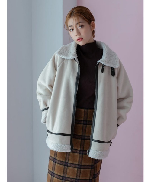 fifth calin（フィフスカラン）の「フェイクスエードボアジャケット