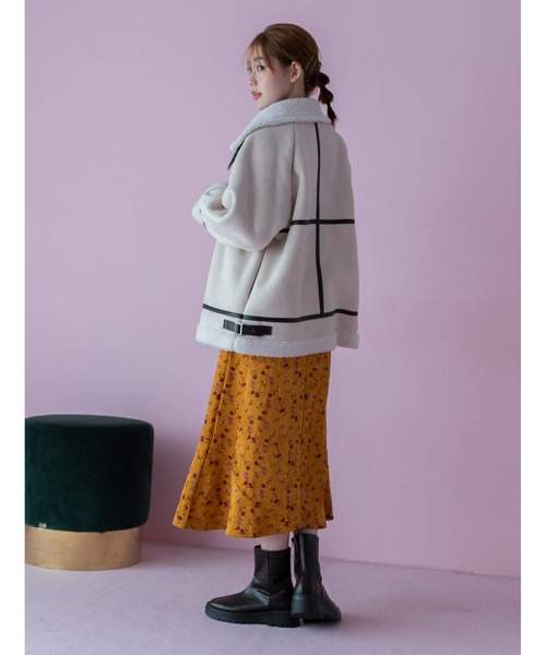 fifth calin（フィフスカラン）の「フェイクスエードボアジャケット