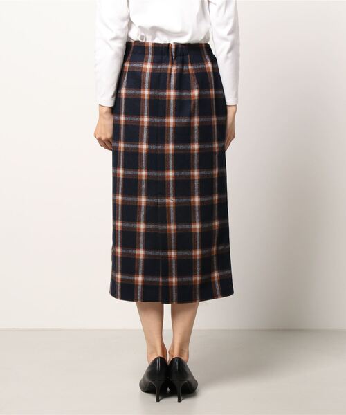 PICCIN（ピッチン）の「チェックタイトスカート（スカート・レディース・ライトグレー/ネイビー・M）」の6枚目の写真