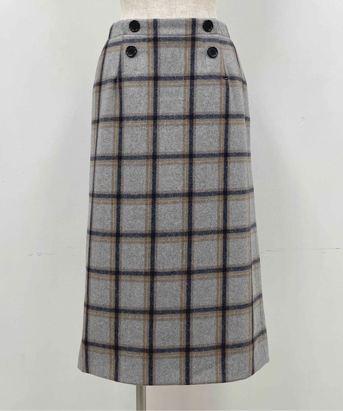 PICCIN（ピッチン）の「チェックタイトスカート（スカート・レディース・ライトグレー/ネイビー・M）」の10枚目の写真