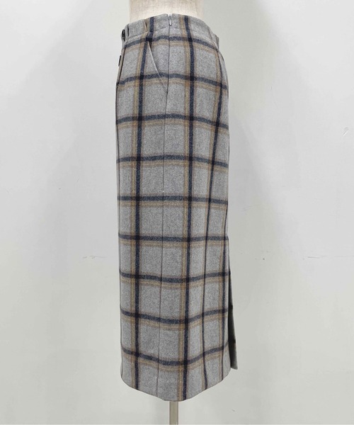PICCIN（ピッチン）の「チェックタイトスカート（スカート・レディース・ライトグレー/ネイビー・M）」の8枚目の写真