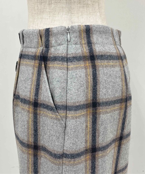 PICCIN（ピッチン）の「チェックタイトスカート（スカート・レディース・ライトグレー/ネイビー・M）」の14枚目の写真
