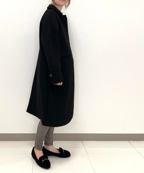 DRESKIP（ドレスキップ）の「◆ウール調ステンカラ－コート（ステンカラーコート・レディース・ブラック/ダークブラウン/ライトベージュ・02/03）」の7枚目の写真