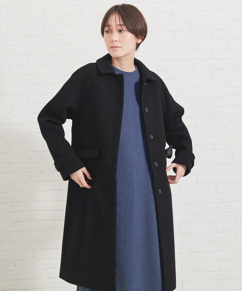 DRESKIP（ドレスキップ）の「◆ウール調ステンカラ－コート（ステンカラーコート・レディース・ブラック/ダークブラウン/ライトベージュ・02/03）」の21枚目の写真