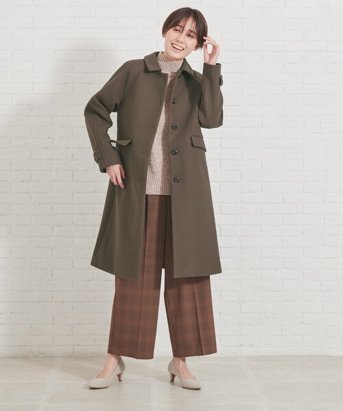 DRESKIP（ドレスキップ）の「◆ウール調ステンカラ－コート（ステンカラーコート・レディース・ブラック/ダークブラウン/ライトベージュ・02/03）」の22枚目の写真