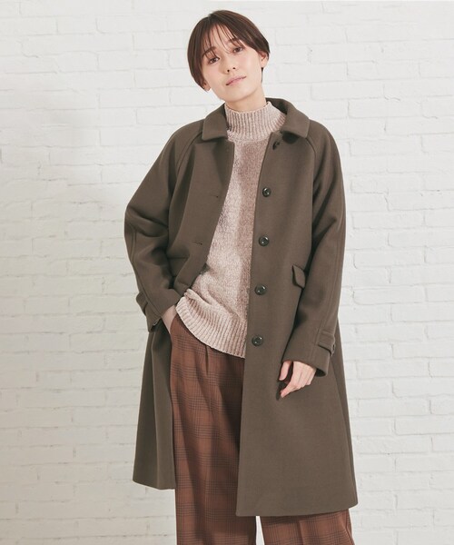 DRESKIP（ドレスキップ）の「◆ウール調ステンカラ－コート（ステンカラーコート・レディース・ブラック/ダークブラウン/ライトベージュ・02/03）」の20枚目の写真