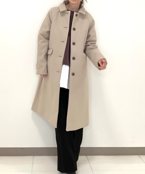 DRESKIP（ドレスキップ）の「◆ウール調ステンカラ－コート（ステンカラーコート・レディース・ブラック/ダークブラウン/ライトベージュ・02/03）」の6枚目の写真
