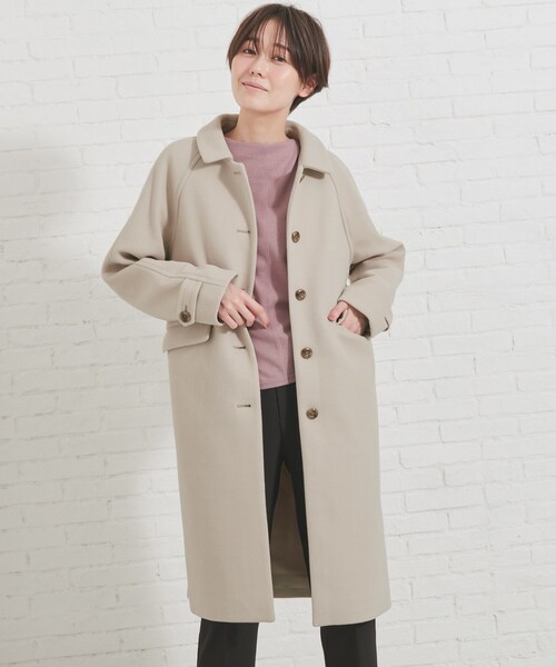DRESKIP（ドレスキップ）の「◆ウール調ステンカラ－コート（ステンカラーコート・レディース・ブラック/ダークブラウン/ライトベージュ・02/03）」の18枚目の写真