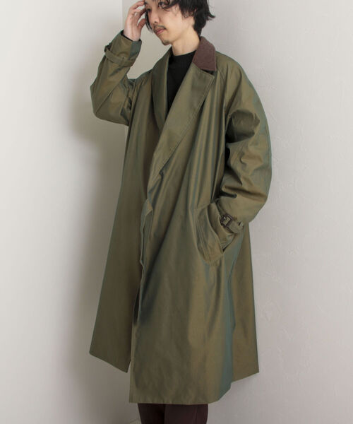GLOSTER（グロスター）の「【GLOSTER/グロスター】玉虫ギャバ タイロッケンコート（その他アウター・メンズ・カーキ/ブラック・MEDIUM/LARGE）」の2枚目の写真