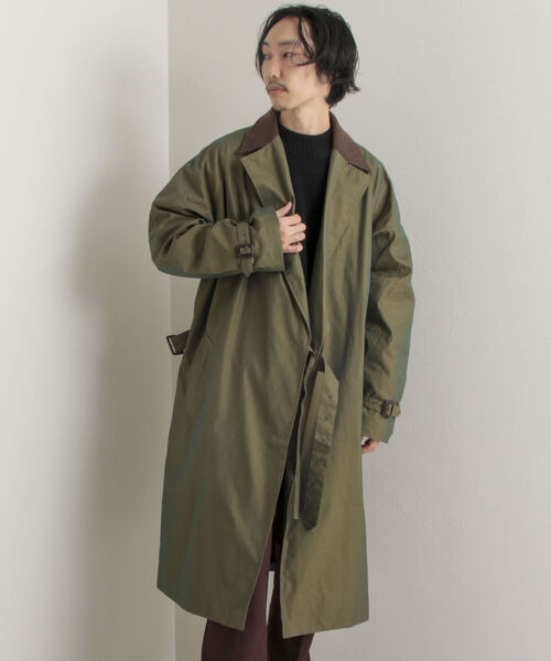 GLOSTER（グロスター）の「【GLOSTER/グロスター】玉虫ギャバ タイロッケンコート（その他アウター・メンズ・カーキ/ブラック・MEDIUM/LARGE）」の10枚目の写真