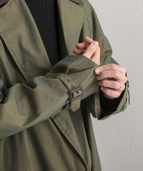 GLOSTER（グロスター）の「【GLOSTER/グロスター】玉虫ギャバ タイロッケンコート（その他アウター・メンズ・カーキ/ブラック・MEDIUM/LARGE）」の9枚目の写真