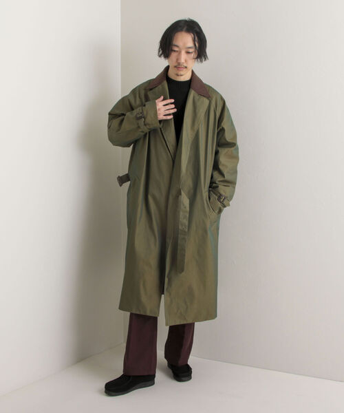 GLOSTER（グロスター）の「【GLOSTER/グロスター】玉虫ギャバ タイロッケンコート（その他アウター・メンズ・カーキ/ブラック・MEDIUM/LARGE）」の14枚目の写真