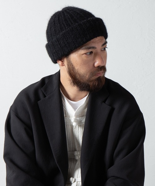 RACAL（ラカル）の「Mohair Knit Watch Cap / モヘアニットワッチ ニットキャップ（ニットキャップ/ビーニー・メンズ・ベージュ/ブラック/ライトベージュ/オリーブ/ブルー/チャコールグレー/オフホワイト/グリーン・FREE）」の3枚目の写真
