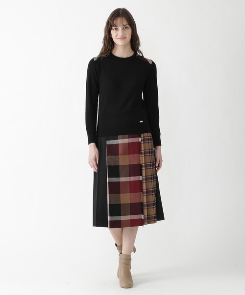 ブルーレーベルクレストブリッジ ファンクショナルウール プルオーバーニット 黒 BLUE LABEL CRESTBRIDGE（ブルーレーベルクレストブリッジ）の